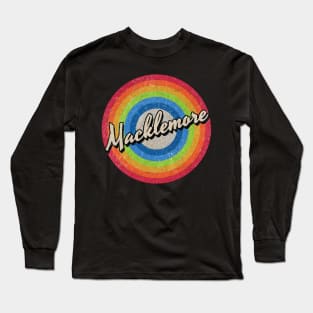 Vintage Style circle - Macklemore Long Sleeve T-Shirt